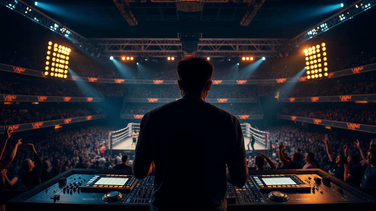 DJ performance between fights